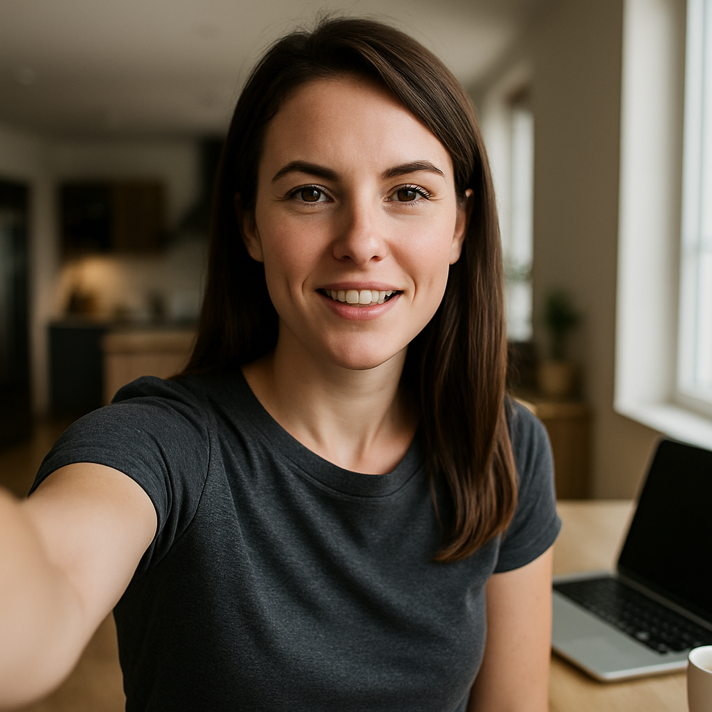 enfin un peu de sourire merci chatgpt notez le bras à gauche pour faire selfie